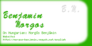 benjamin morgos business card